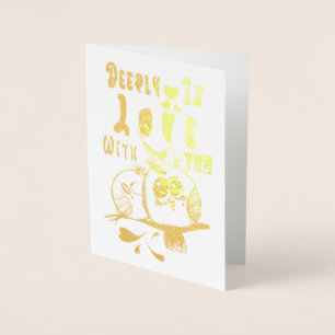 Tarjeta Con Relieve Metalizado Profundamente enamorado de ti