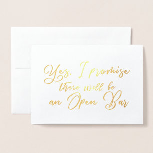 Tarjeta Con Relieve Metalizado Propuesta de Dama de Honor Divertida y Hermosa