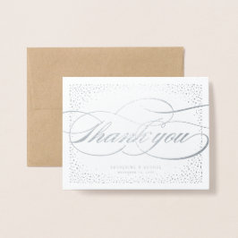 Tarjeta Con Relieve Metalizado Puntos Confetti Y Boda De Guiones Clásicos Gracias