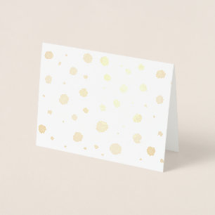Tarjeta Con Relieve Metalizado puntos de polka pintados a mano