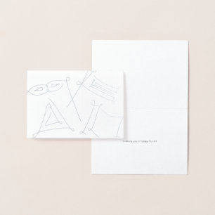 Tarjeta Con Relieve Metalizado Purim