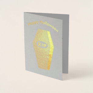 Tarjeta Con Relieve Metalizado QEPD Tarjeta de Relieve metalizado del ataúd de Ha