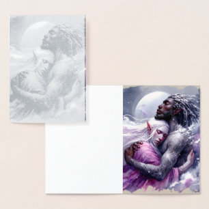 Tarjeta Con Relieve Metalizado Quaraun & BoomFuzzy - Abrazo