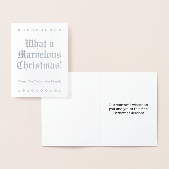 Tarjeta Con Relieve Metalizado "Qué Navidades maravillosos" (Demostración)