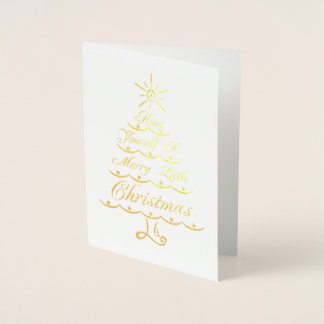 Tarjeta Con Relieve Metalizado Que te tengas unos buenos Navidades