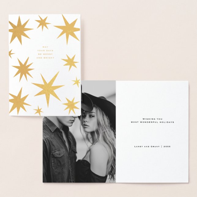 Tarjeta Con Relieve Metalizado Que tus días sean alegres y brillantes estrellas d (Demostración)