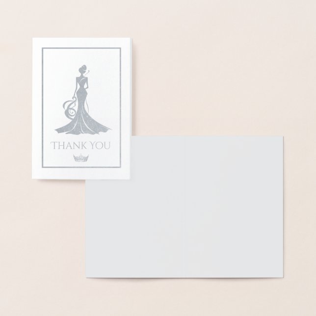 Tarjeta Con Relieve Metalizado Queen Mini (Demostración)