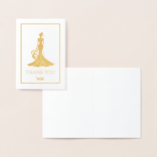 Tarjeta Con Relieve Metalizado Queen Mini (Demostración)