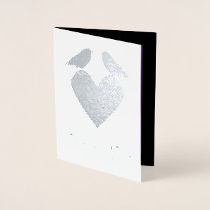 Tarjeta Con Relieve Metalizado Ravens góticas y esposa Personalizado del corazón 