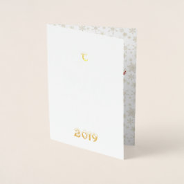 Tarjeta Con Relieve Metalizado Real Gold Feliz Año Nuevo