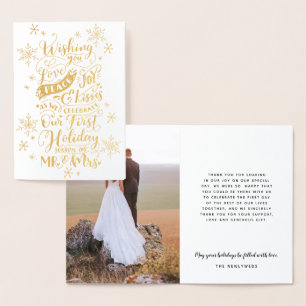 Tarjeta Con Relieve Metalizado Recién festividad paz amor alegría besos fletados