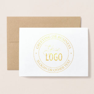 Tarjeta Con Relieve Metalizado Reemplazo de logotipo fácil y texto personalizable