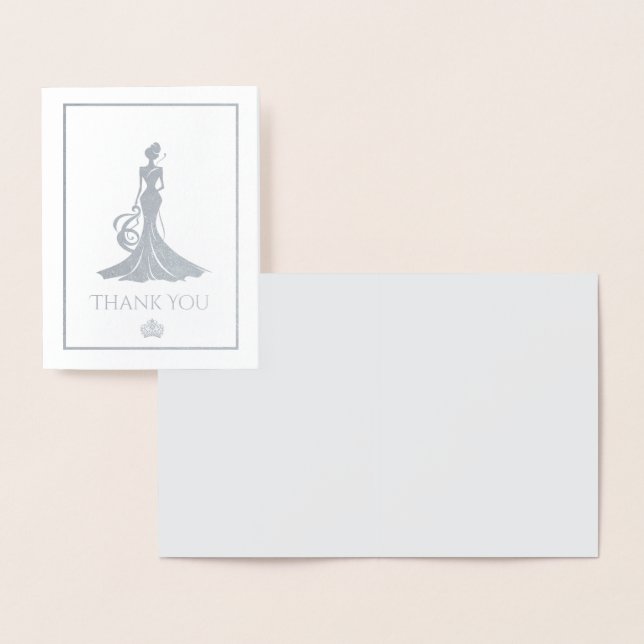 Tarjeta Con Relieve Metalizado Reina del concurso (Demostración)