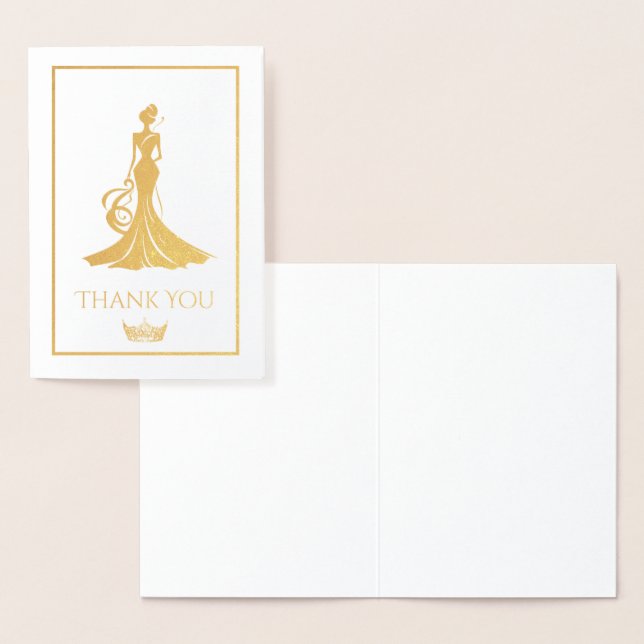 Tarjeta Con Relieve Metalizado Reina del concurso (Demostración)