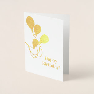 Tarjeta Con Relieve Metalizado Relieve metalizado Balloon Bunch Feliz cumpleaños