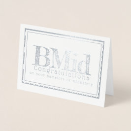 Tarjeta Con Relieve Metalizado Relieve metalizado de bachillerato en partería