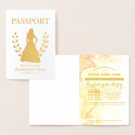 Tarjeta Con Relieve Metalizado Relieve metalizado de oro del pasaporte del partid