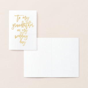 Tarjeta Con Relieve Metalizado Relieve metalizado dorado a mi abuelo mi día de bo