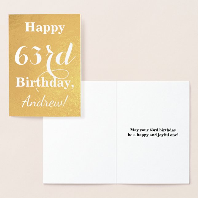Tarjeta Con Relieve Metalizado Relieve metalizado dorado básico "FELIZ CUMPLEAÑOS (Demostración)