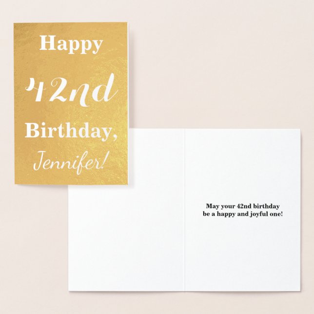 Tarjeta Con Relieve Metalizado Relieve metalizado dorado básico "FELIZ CUMPLEAÑOS (Demostración)