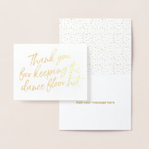 Tarjeta Con Relieve Metalizado Relieve metalizado dorado Boda DJ, músico, banda G