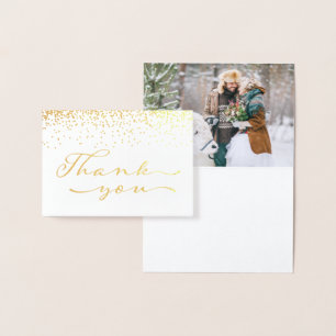 Tarjeta Con Relieve Metalizado Relieve metalizado dorado Boda Gracias
