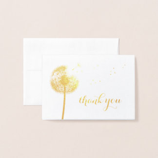 Tarjeta Con Relieve Metalizado Relieve metalizado dorado Dandelion