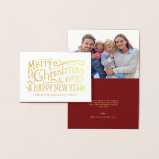 Tarjeta Con Relieve Metalizado Relieve metalizado dorado de Chalkboard Feliz Navi