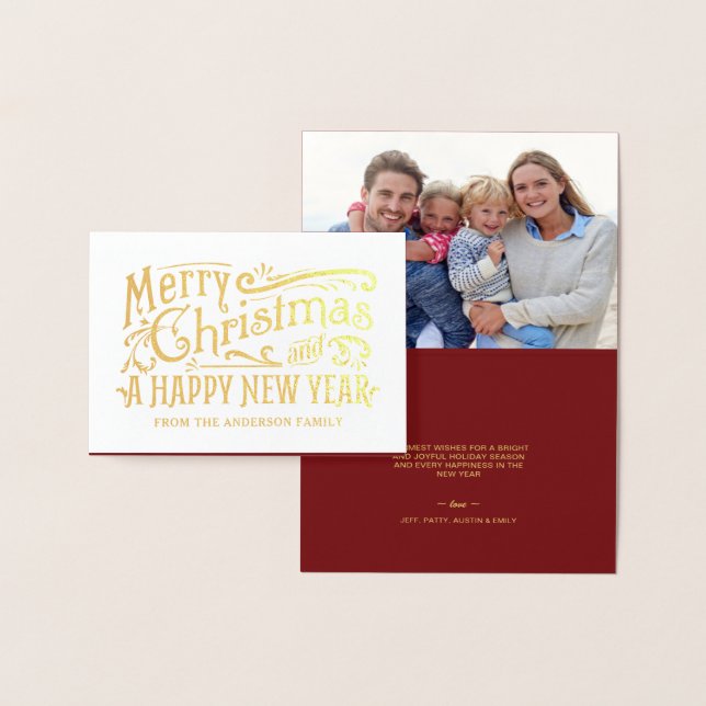 Tarjeta Con Relieve Metalizado Relieve metalizado dorado de Chalkboard Feliz Navi (Demostración)