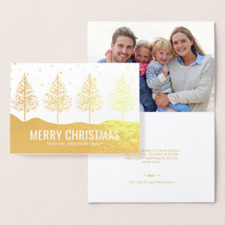 Tarjeta Con Relieve Metalizado Relieve metalizado dorado de fotos navideñas de fe