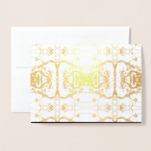 Tarjeta Con Relieve Metalizado Relieve metalizado dorado de lujo Resumen Deco mod