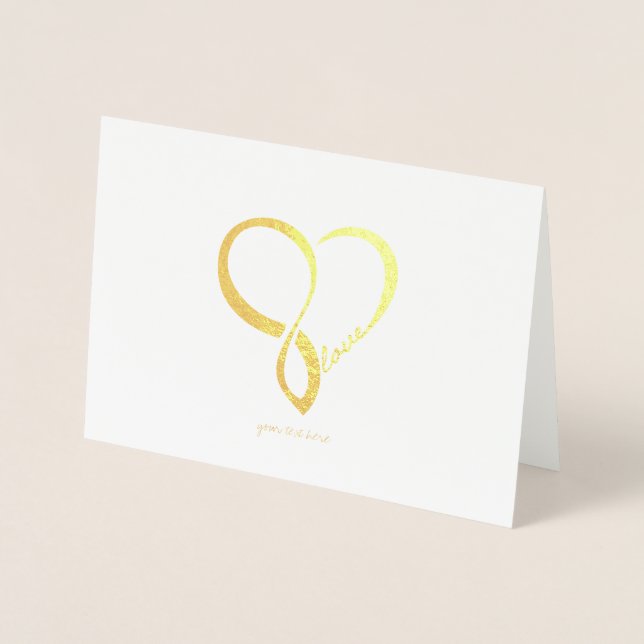Tarjeta Con Relieve Metalizado Relieve metalizado dorado Etched Infinity AME Tarj (Anverso)