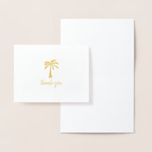 Tarjeta Con Relieve Metalizado Relieve metalizado dorado lindo árbol de palmas gr