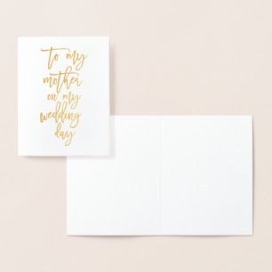 Tarjeta Con Relieve Metalizado Relieve metalizado dorado Madre de la novia Boda G