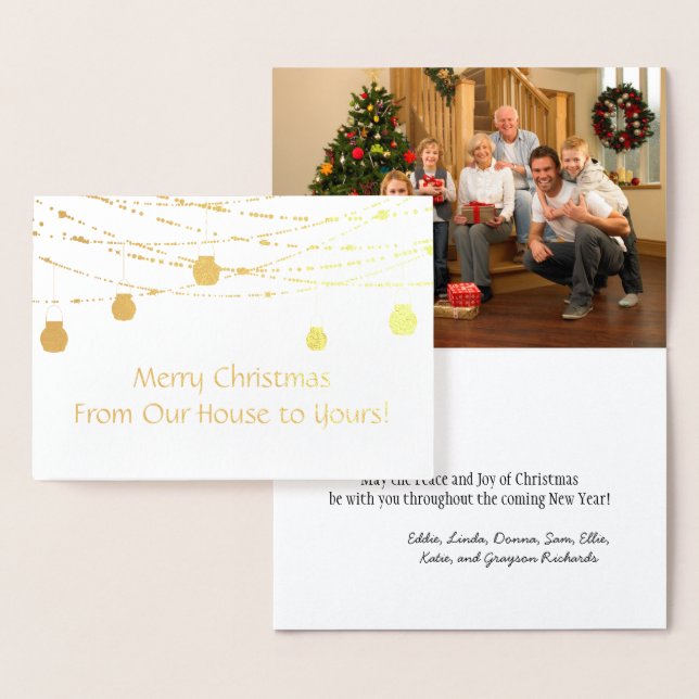 Tarjeta Con Relieve Metalizado Relieve metalizado dorado Mason Jar String ilumina (Demostración)