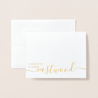 Tarjeta Con Relieve Metalizado Relieve metalizado dorado Monograma Boda de apelli