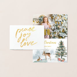 Tarjeta Con Relieve Metalizado Relieve metalizado dorado Paz Alegría a los Navida