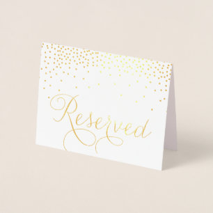 Tarjeta Con Relieve Metalizado Relieve metalizado dorado puntos de confetti Rótul