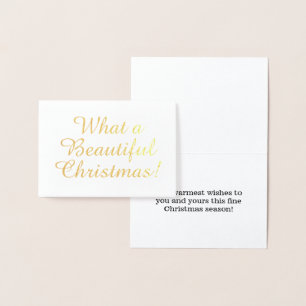 Tarjeta Con Relieve Metalizado Relieve metalizado dorado "¡Qué hermosos Navidades