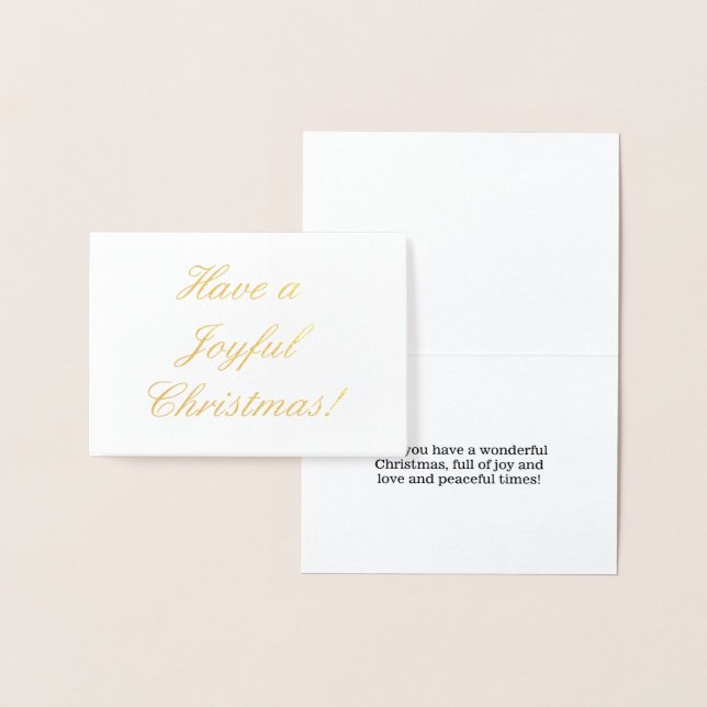 Tarjeta Con Relieve Metalizado Relieve metalizado dorado "¡Que tengan Navidades a (Demostración)