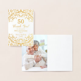Tarjeta Con Relieve Metalizado Relieve metalizado dorado real 50 aniversario Boda