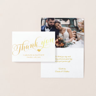 Tarjeta Con Relieve Metalizado RELIEVE METALIZADO DORADO REAL GRACIAS BODA con