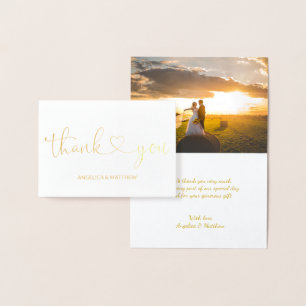Tarjeta Con Relieve Metalizado RELIEVE METALIZADO DORADO REAL GRACIAS BODA con