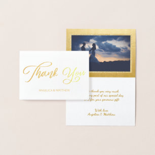 Tarjeta Con Relieve Metalizado RELIEVE METALIZADO DORADO REAL GRACIAS BODA   con 