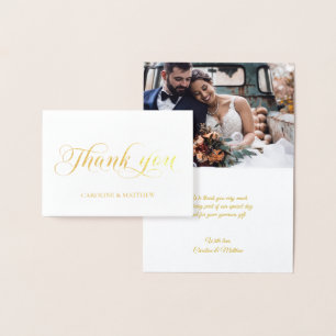 Tarjeta Con Relieve Metalizado RELIEVE METALIZADO DORADO REAL GRACIAS BODA con
