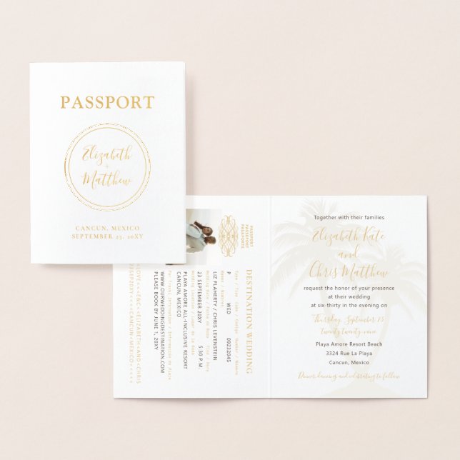 Tarjeta Con Relieve Metalizado Relieve metalizado dorado simple de matrimonio en  (Demostración)