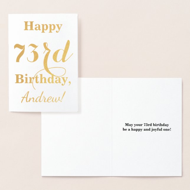 Tarjeta Con Relieve Metalizado Relieve metalizado dorado simple "FELIZ CUMPLEAÑOS (Demostración)