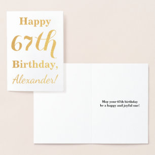 Tarjeta Con Relieve Metalizado Relieve metalizado dorado simple "FELIZ CUMPLEAÑOS