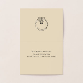 Tarjeta Con Relieve Metalizado Relieve metalizado Feliz Navidad Patrón de copos d