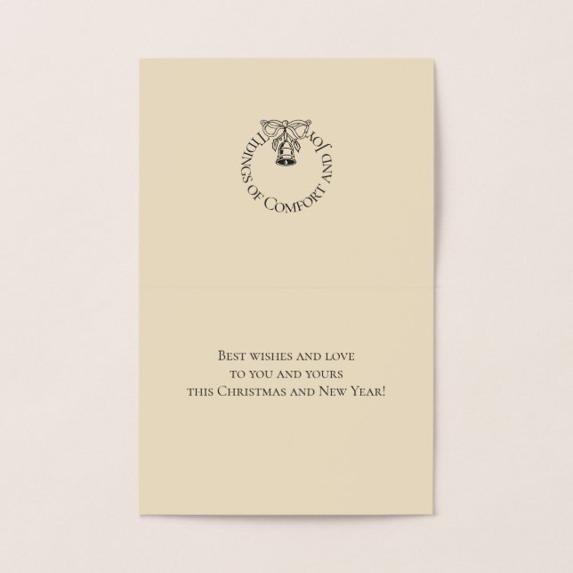 Tarjeta Con Relieve Metalizado Relieve metalizado Feliz Navidad Patrón de copos d (Interior)